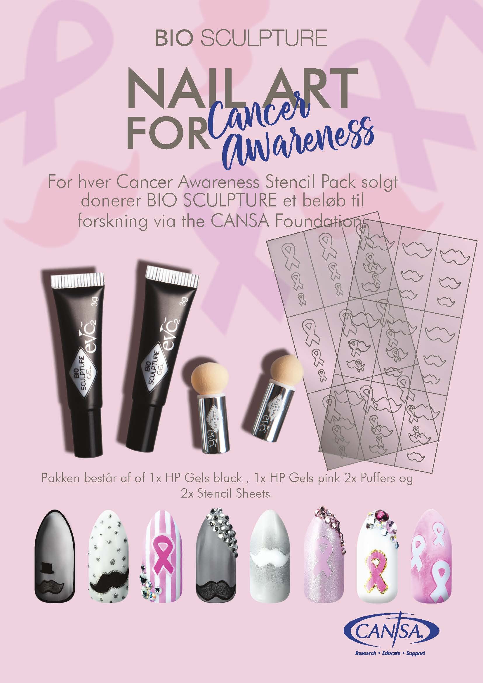 Bio Nail Art Stencils - Cancer Awarenes 2 stk