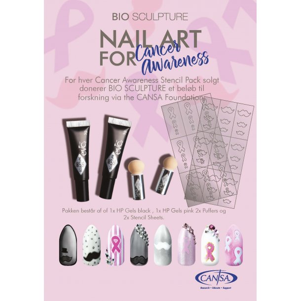 Bio Nail Art Stencils - Cancer Awarenes 2 stk