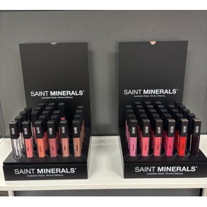 Saint Minerals POS Display inkl. Gloss testere + salgsprodukter